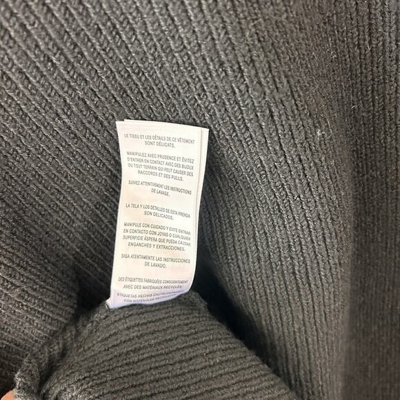 edited x Hunter McGrady Women's Black Beaded Bell Sleeve Knit Pullover Sweater M - Picture 6 of 7